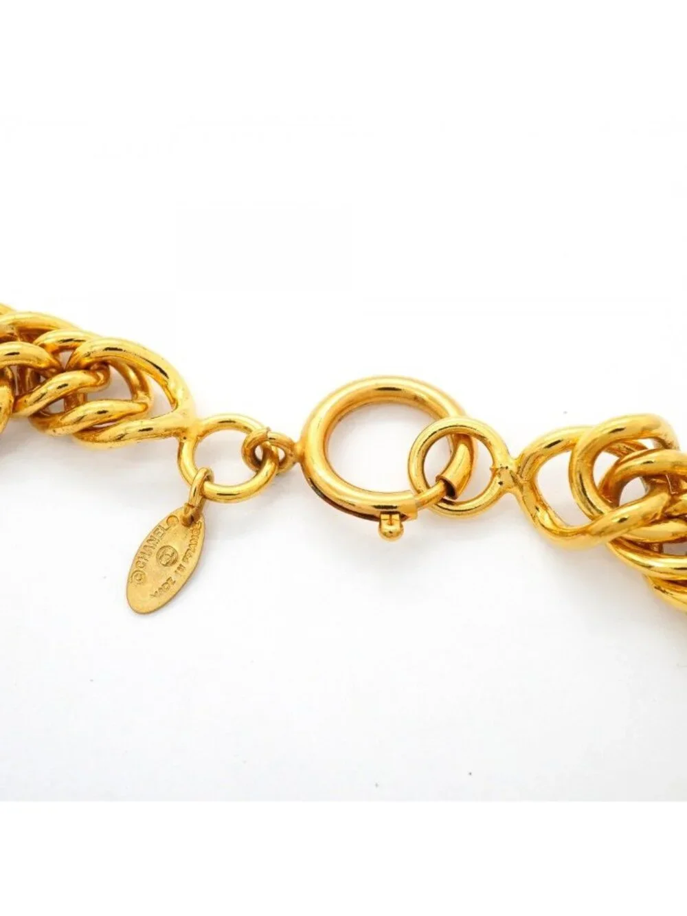 Chanel Choker Vintage CC Logo Round Necklace